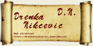 Drenka Nikčević vizit kartica